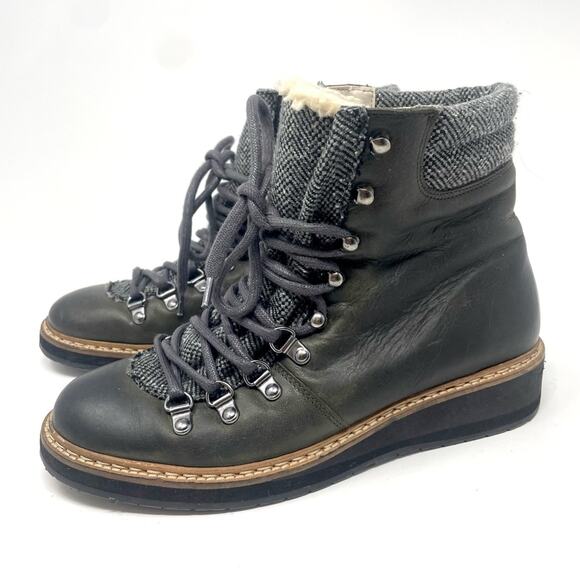 IVYLEE Copenhagen Mountain Boot in Green Gray Leather Women's Size 7.5 $274 - Picture 1 of 8